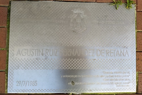 Placa Agustín Ruiz Fernández de Retana