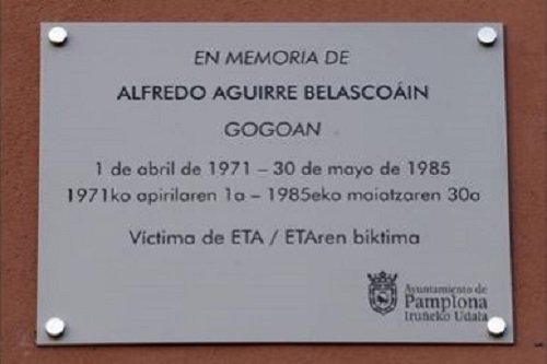 Placa Alfredo Aguirre Belascoáin vieja