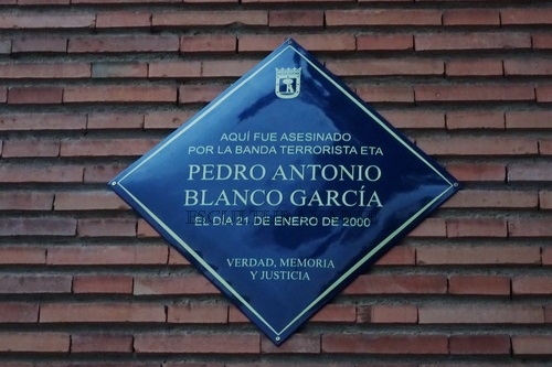 Placa Pedro Antonio Blanco García