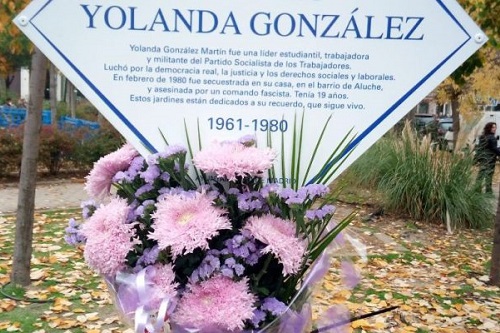 Placa Yolanda González Madrid